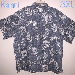 KALANI Designs Hawaiian Shirt, Size 3XL